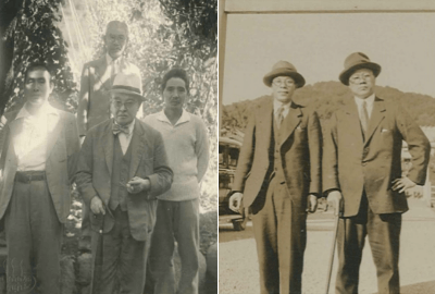 写真左：近藤博士アルカロイドのセファランチンの発見・命名者。写真右：長谷川博士、医薬品のセファランチンの命名者。